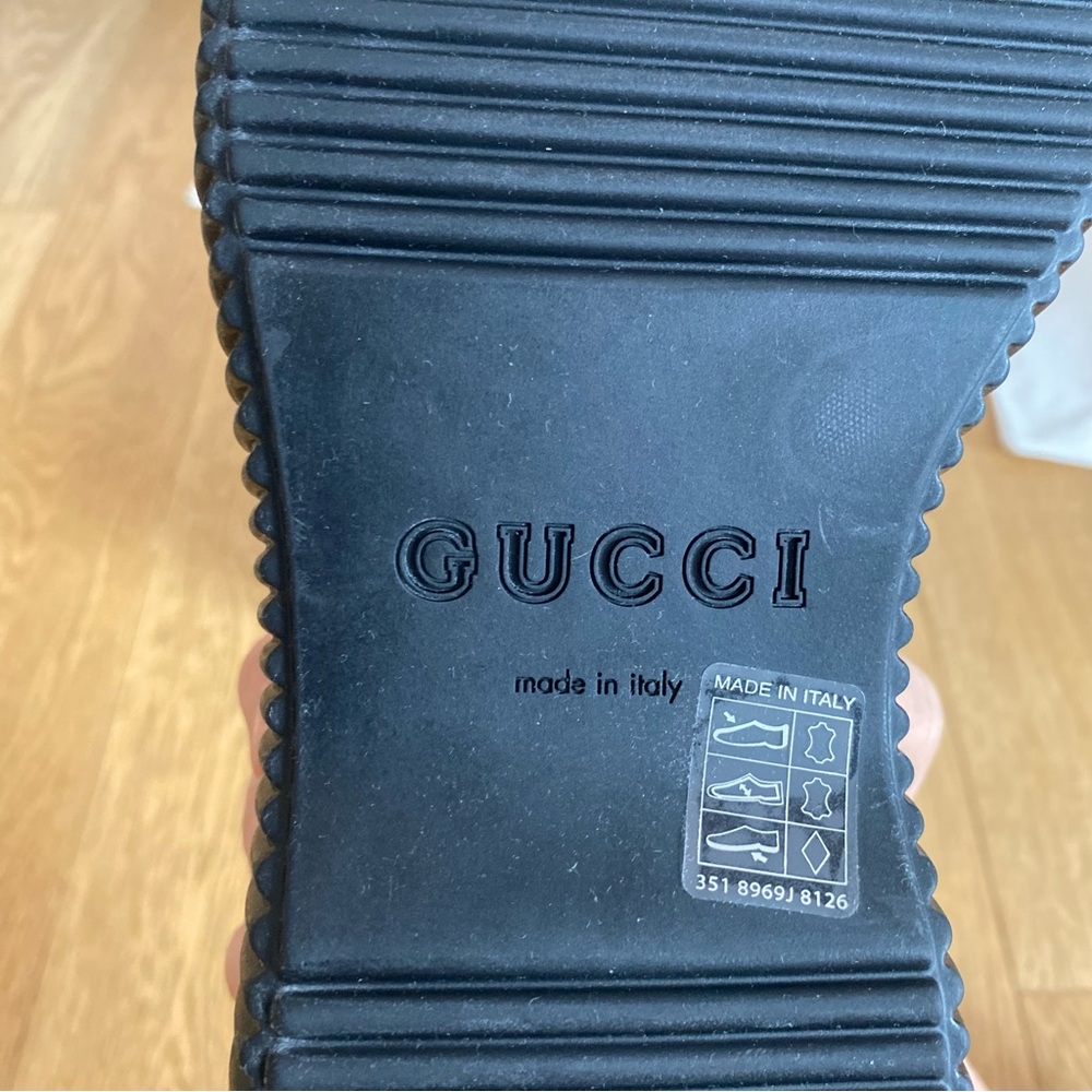 Gucci Magnum Black Leather Men's Platform Loafers Ancora Horsebit Creeper 9.5 EU - Picture 7 of 9